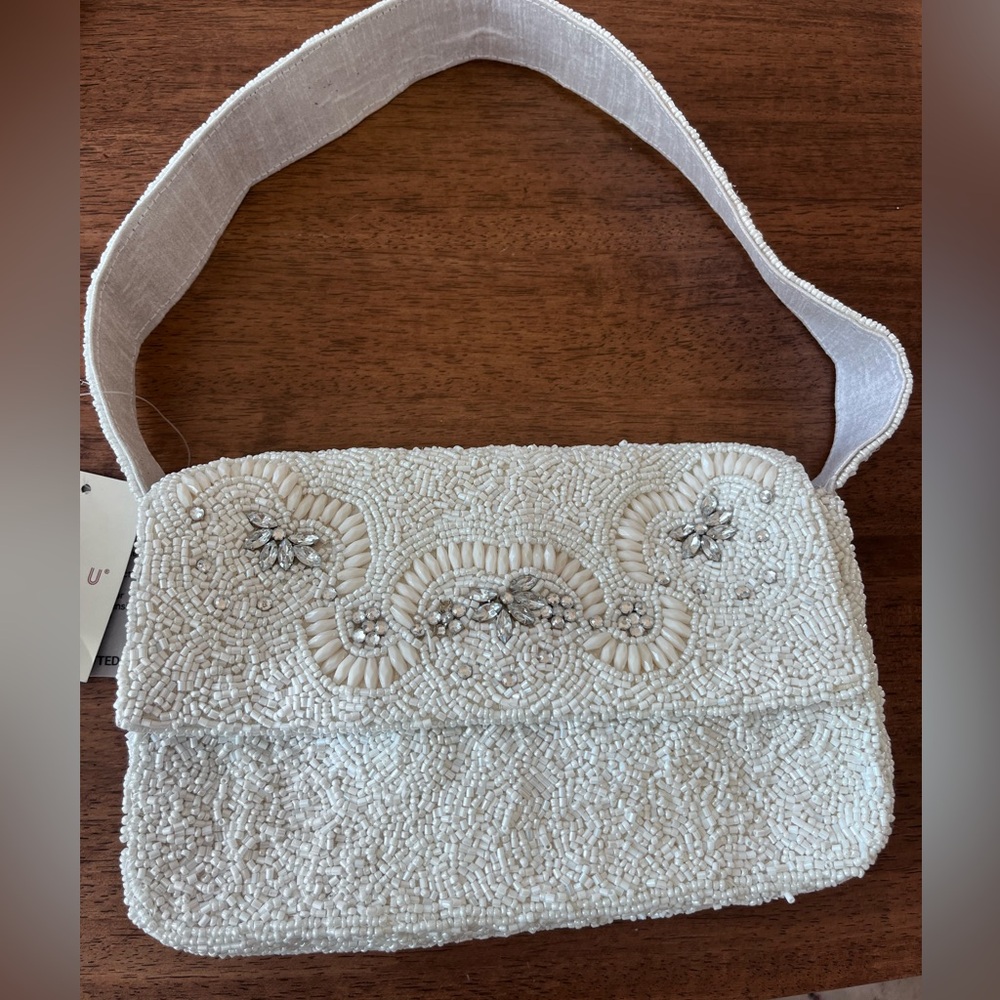 White beaded bag! NWT!!!